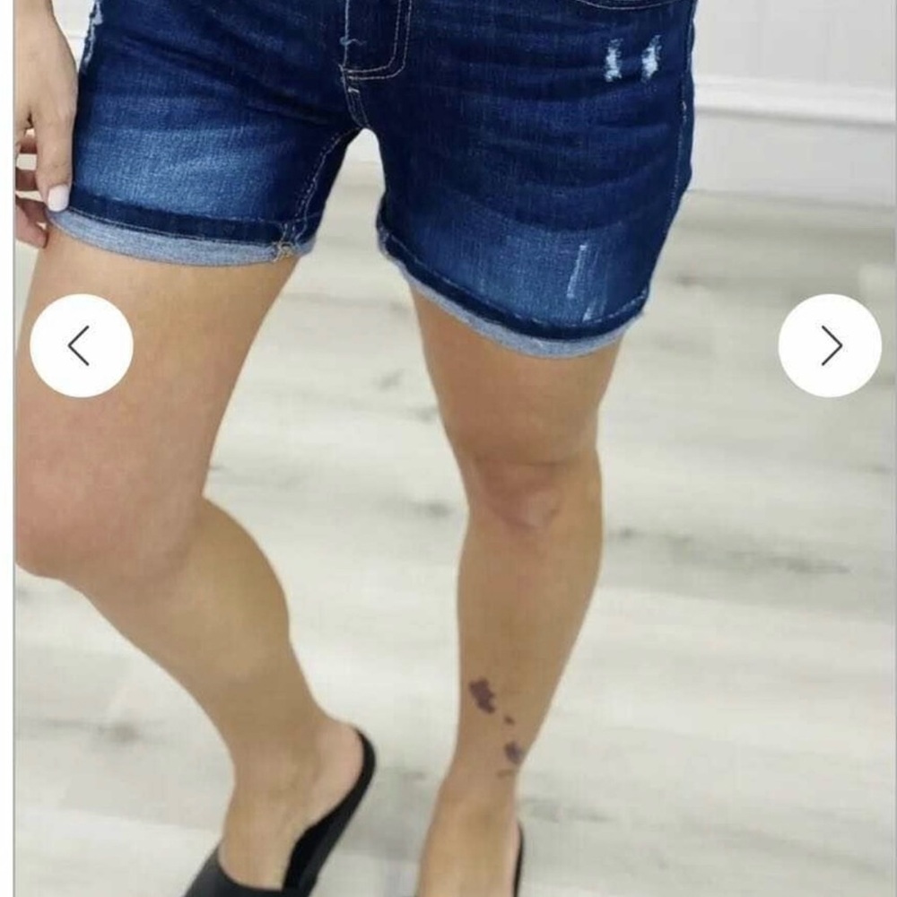Risen Blue Jean Shorts for Women